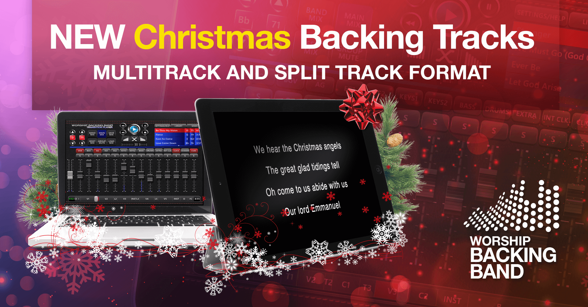 Christmas carols and backing tracks