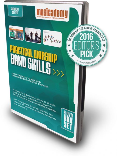Free Band Skills course with all Musicademy or Worship Backing Band DVD orders
